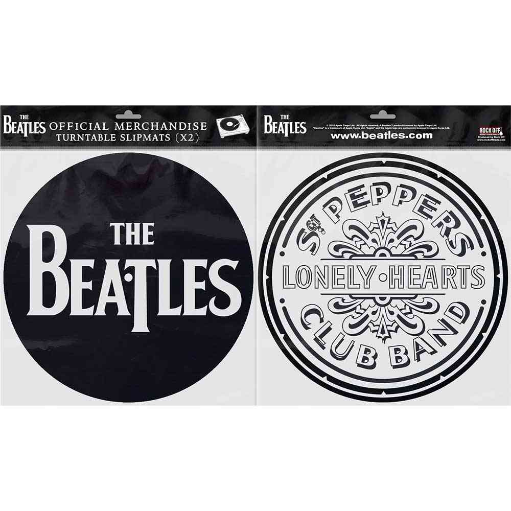 The Beatles - Drop T Logo & Sgt Pepper Drum Turntable Slipmat - Multicolours